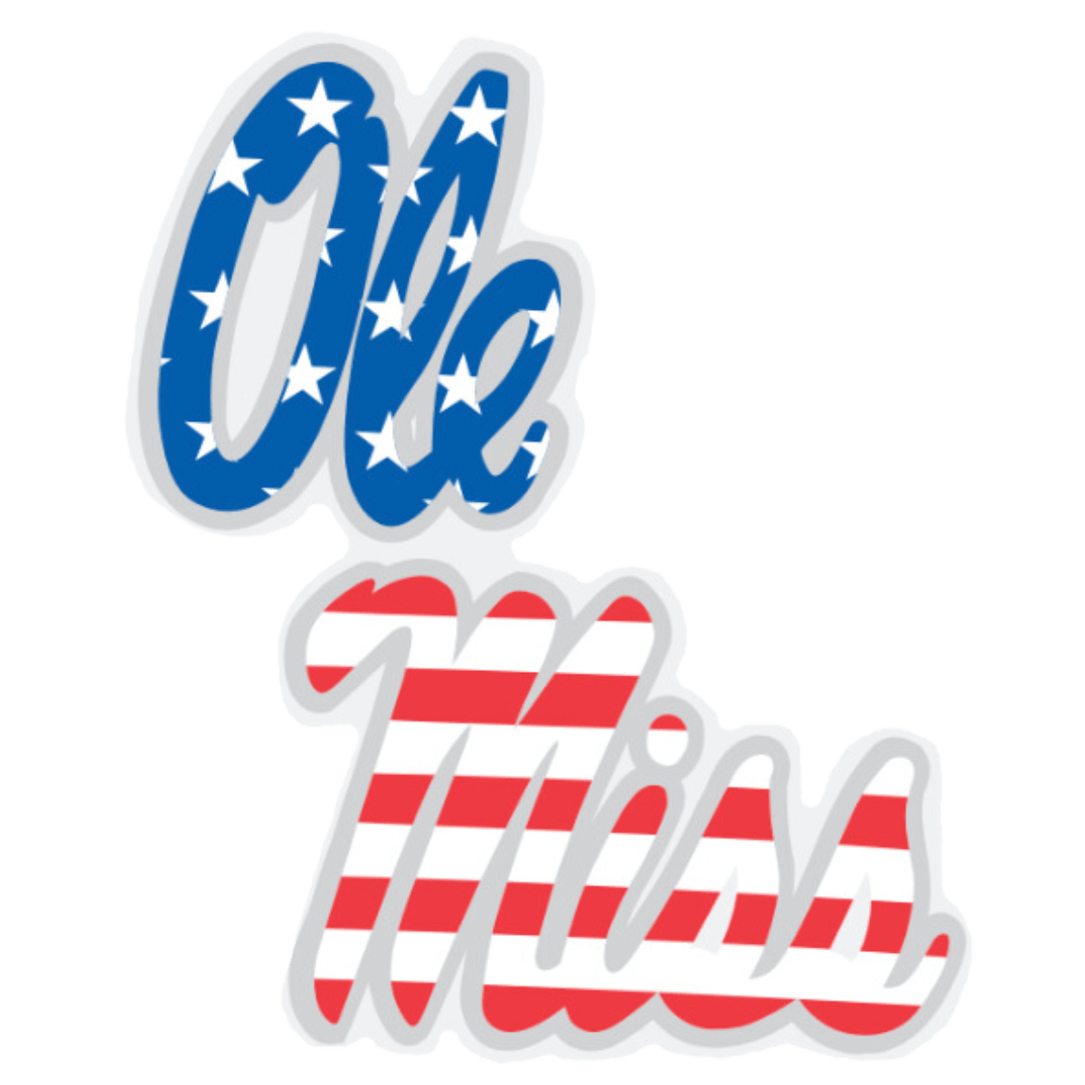 University of Mississippi Helmet Script Decal - Shop B - Unlimited - novelty sticker