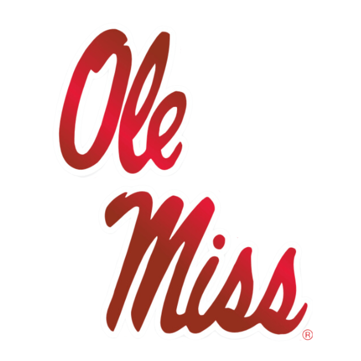University of Mississippi Helmet Script Decal - Shop B - Unlimited - novelty sticker