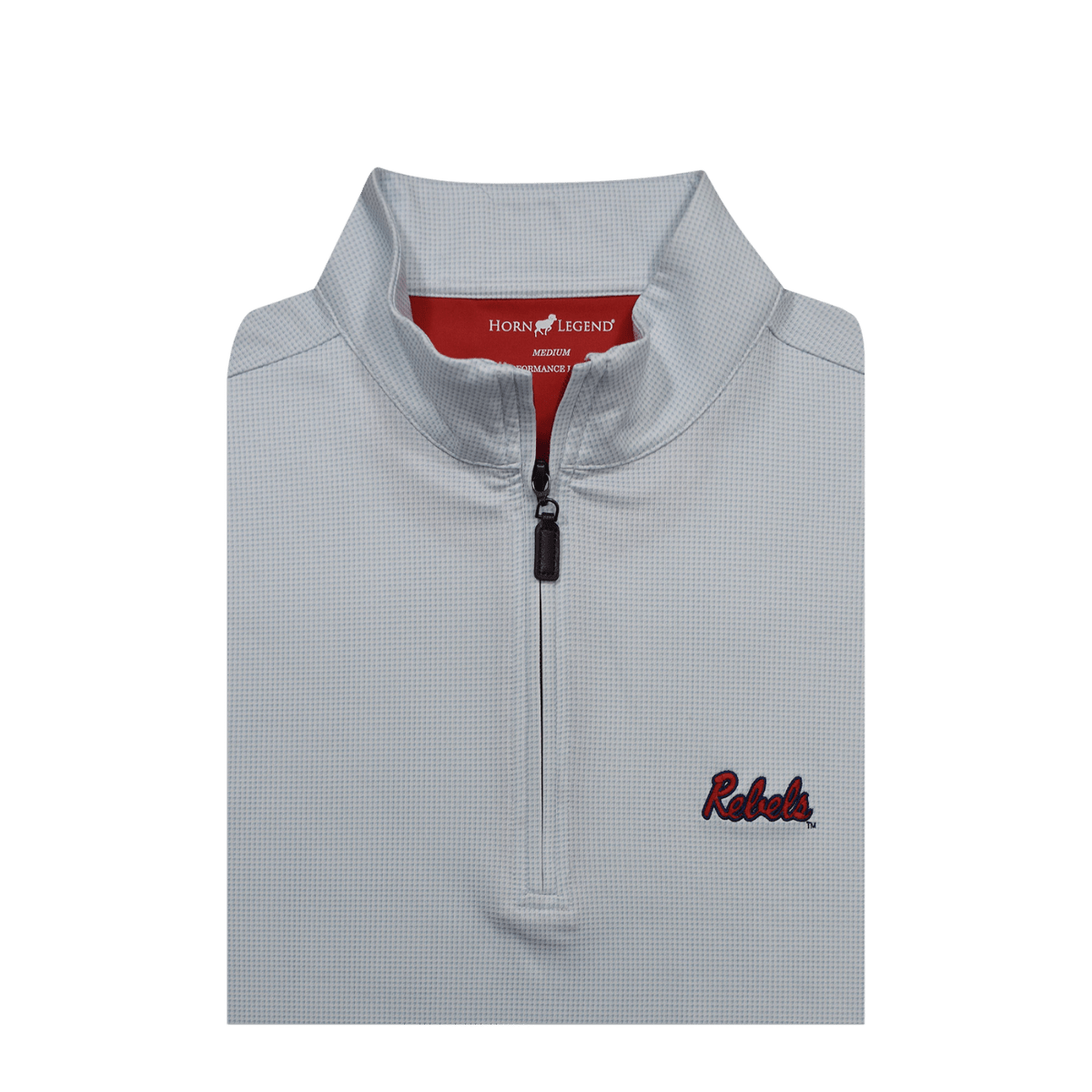 University of Mississippi Horn Legend Houndstooth 1/4 Zip Pullover - Shop B - Unlimited - men outerwear