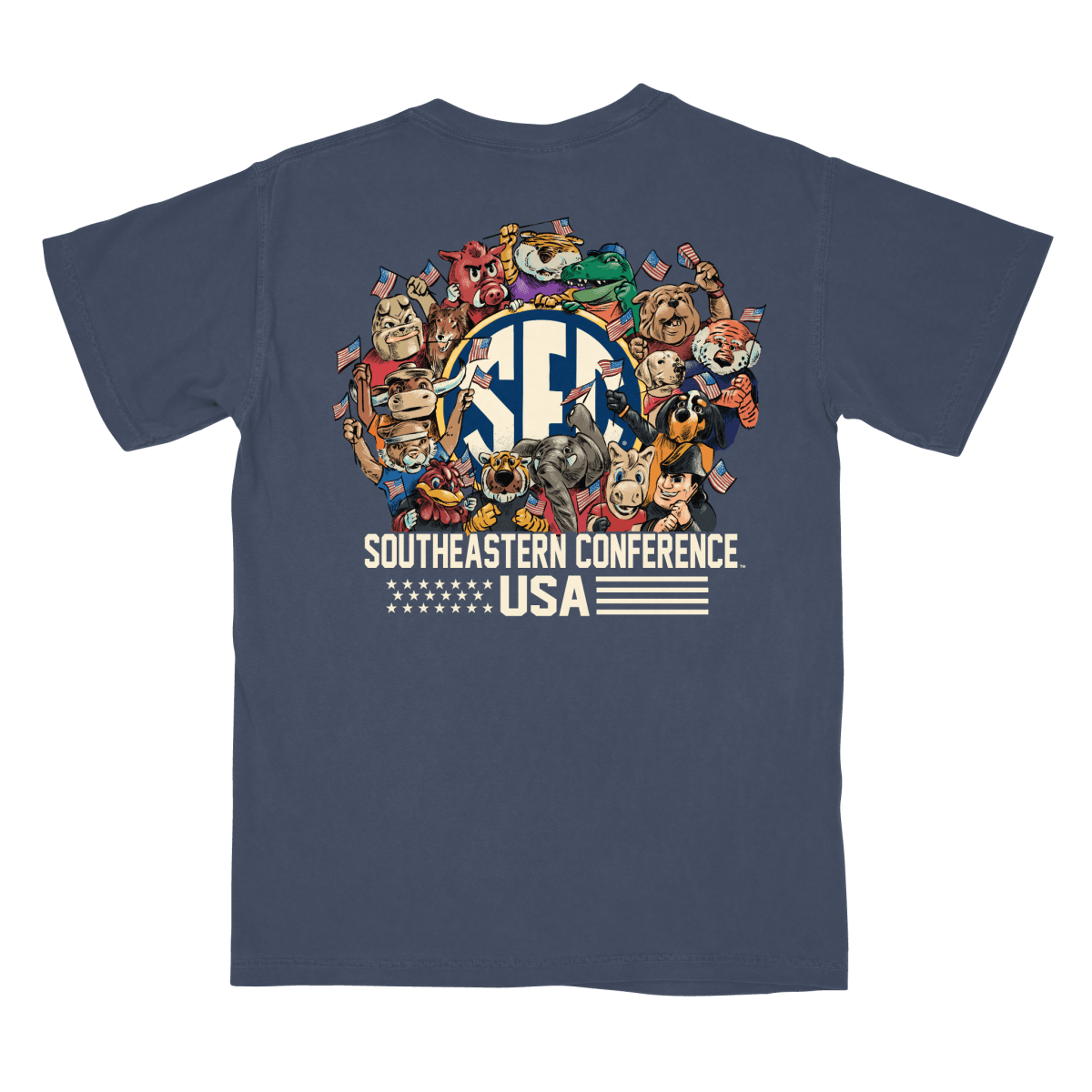 University of Mississippi SEC 4th of July Mascots T-Shirt - Shop B - Unlimited - men tee