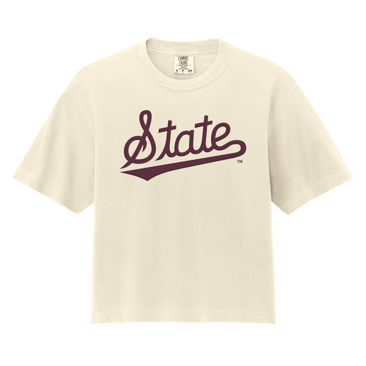 Vault State Script Crop MSU Tee - Shop B - Unlimited - men tee