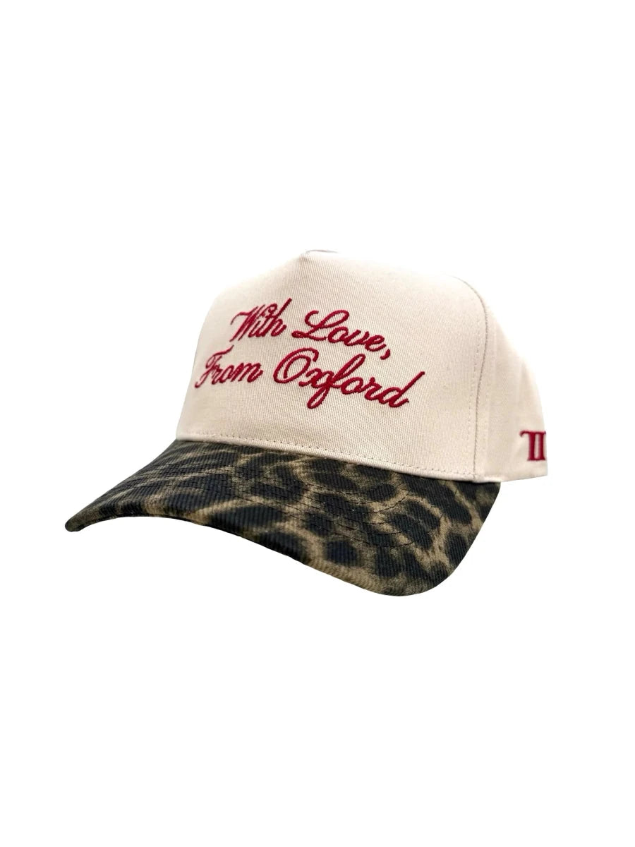 With Love, From Oxford Leopard Print Hat - Game Day Apparel - Caps Adjustable