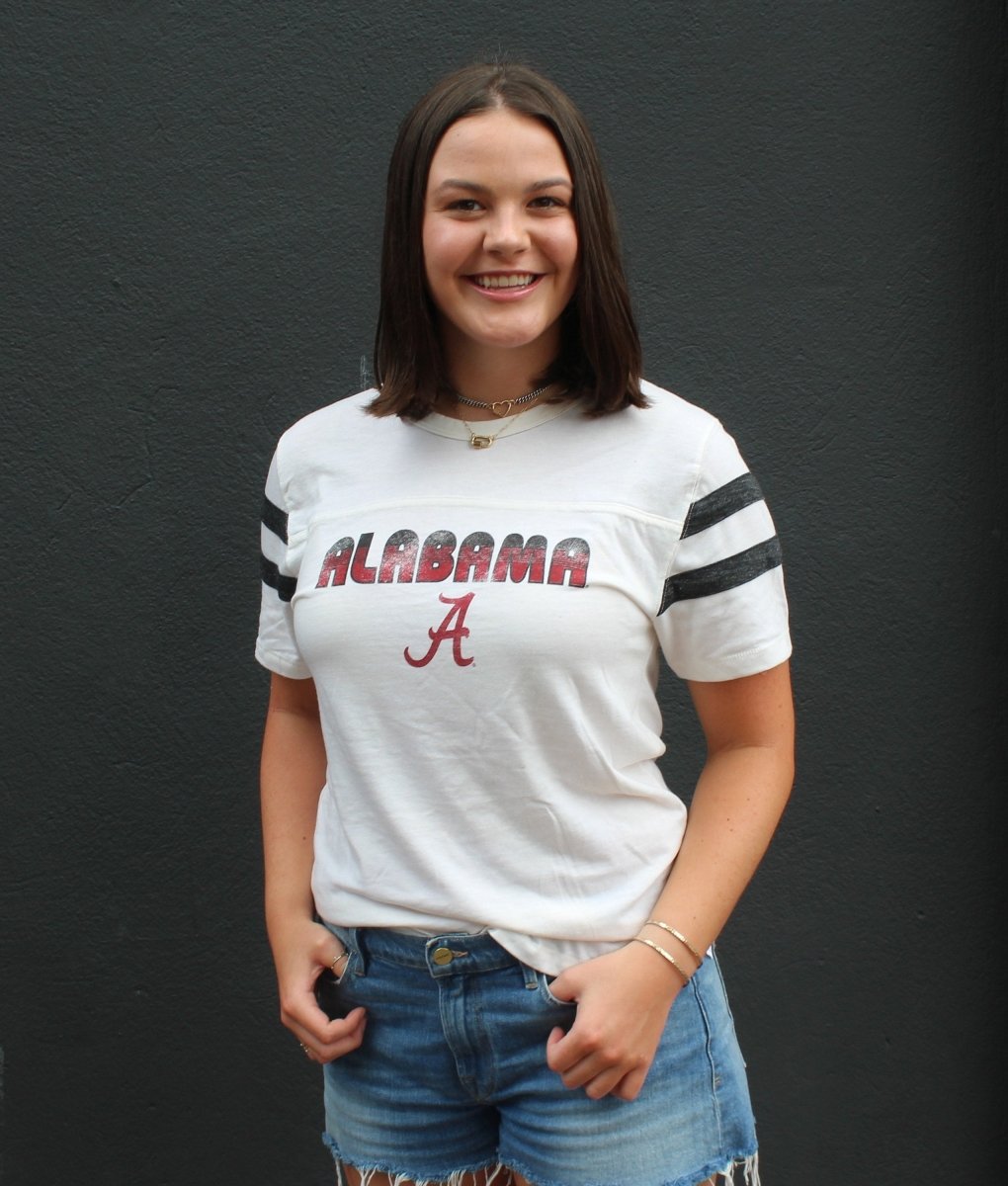 Alabama Script A Football Jersey T-Shirt - Shop B-Unlimited