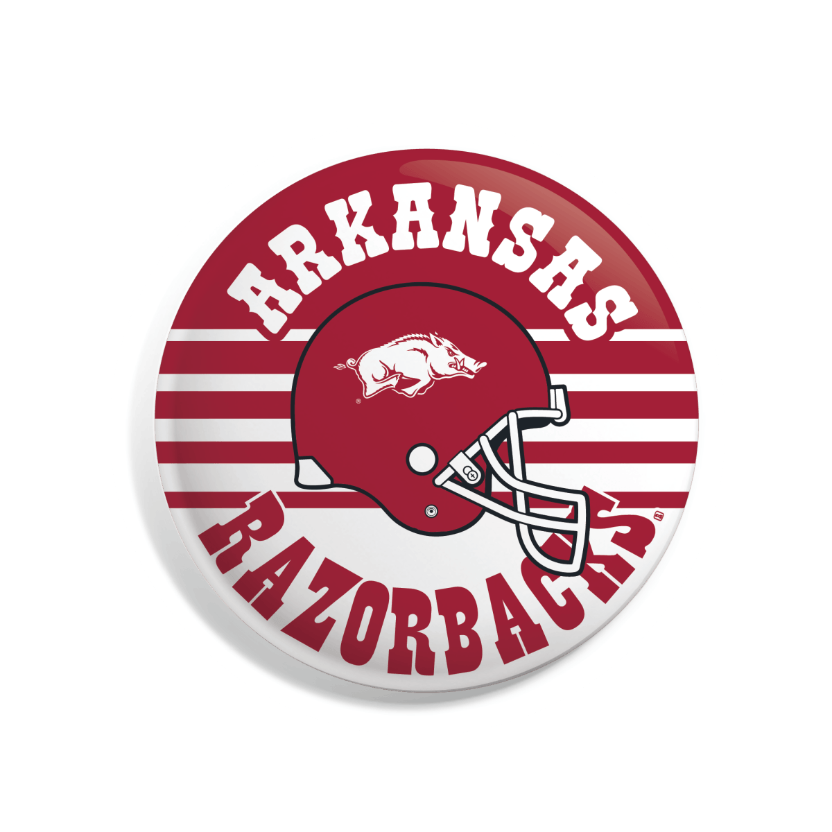 Arkansas 70's Football Helmet Button - Shop B-Unlimited