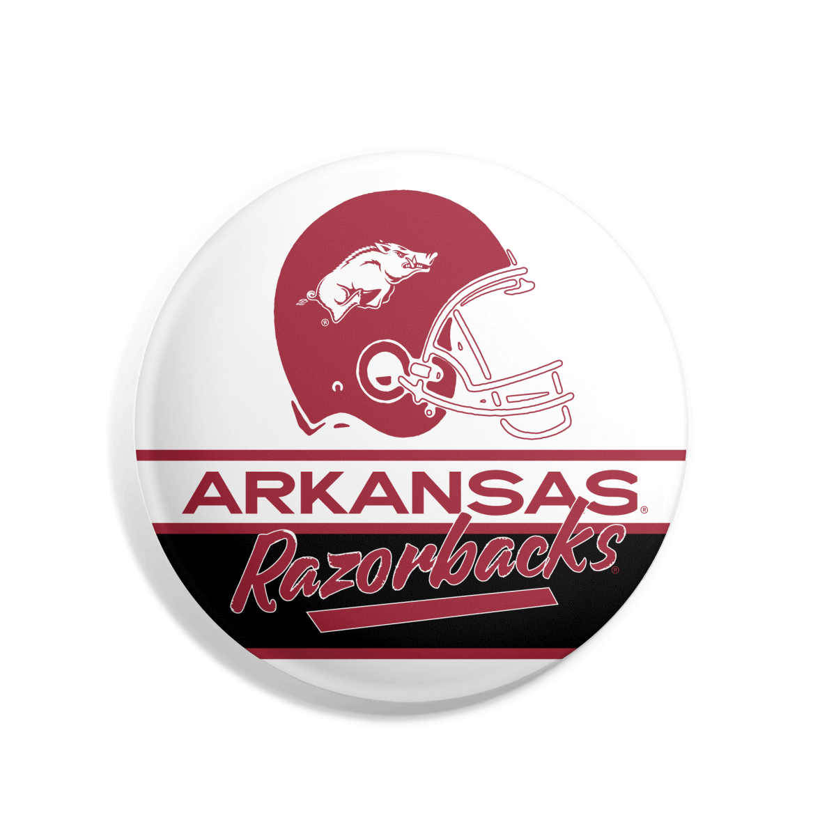 Arkansas 80's Football Helmet Button - Shop B-Unlimited