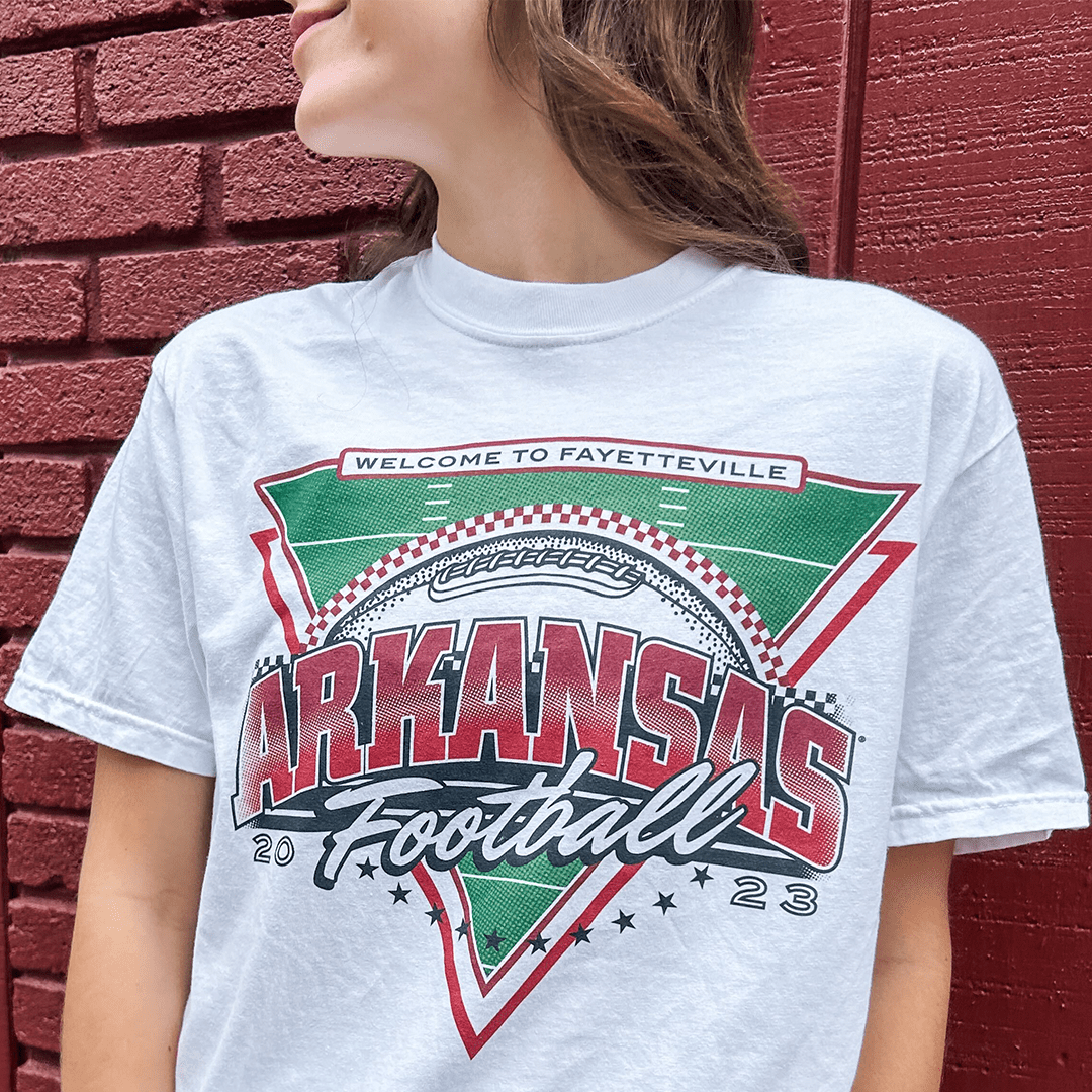 Arkansas 90s Retro Football T-Shirt - Shop B-Unlimited
