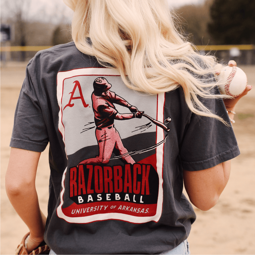 Arkansas Baseball Card Pocket T-Shirt - Shop B-Unlimited