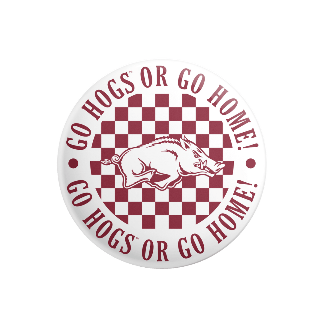 Arkansas Checkered Button - Shop B - Unlimited - novelty pin