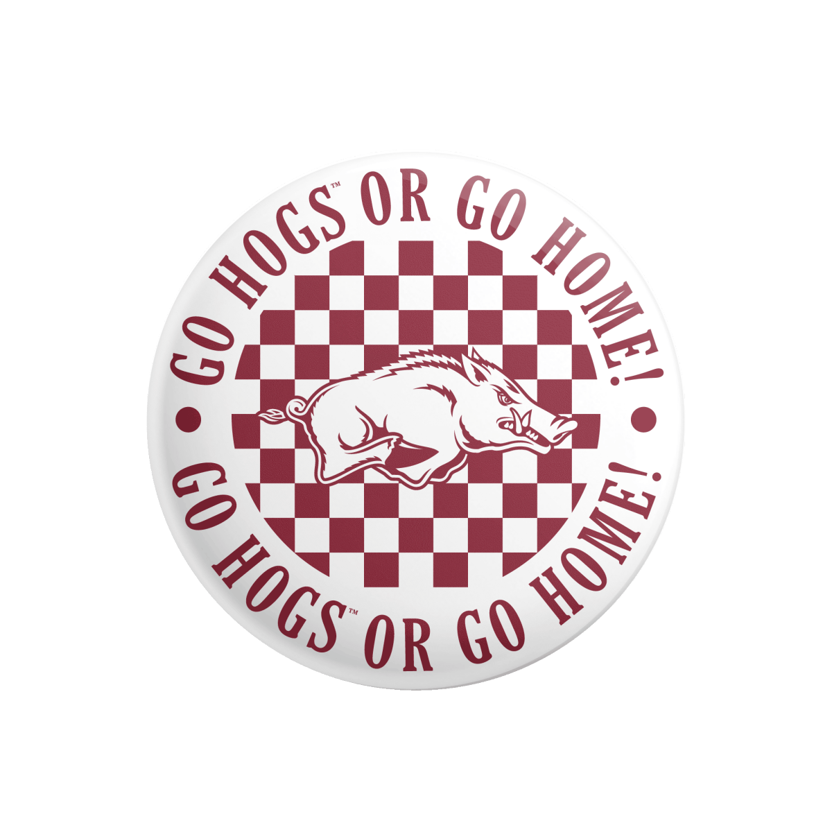 Arkansas Checkered Button - Shop B-Unlimited