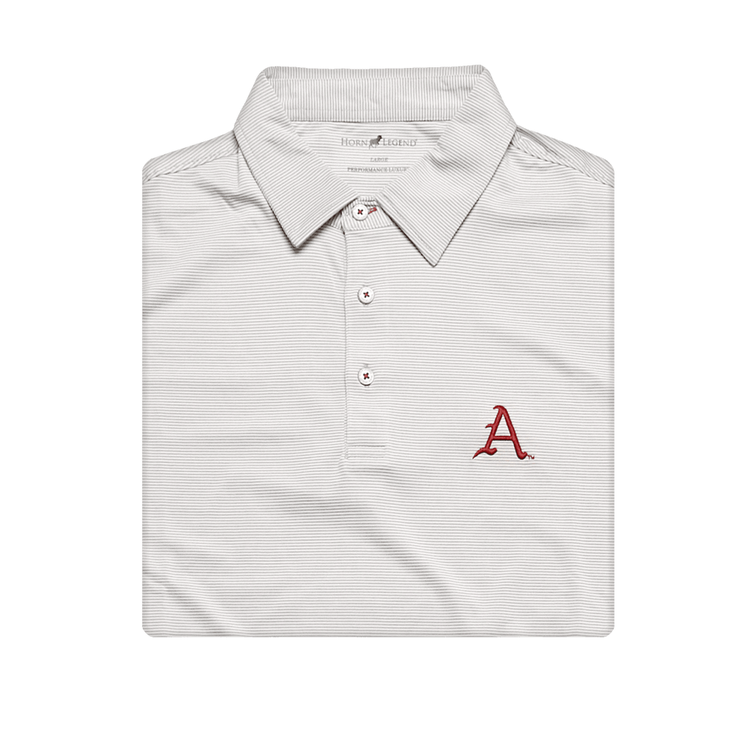 Arkansas Horn Legend Even Stripe Polo - Shop B - Unlimited - men resort