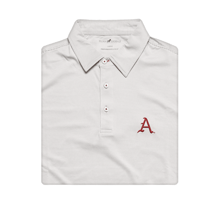 Arkansas Horn Legend Even Stripe Polo - Shop B - Unlimited - men resort