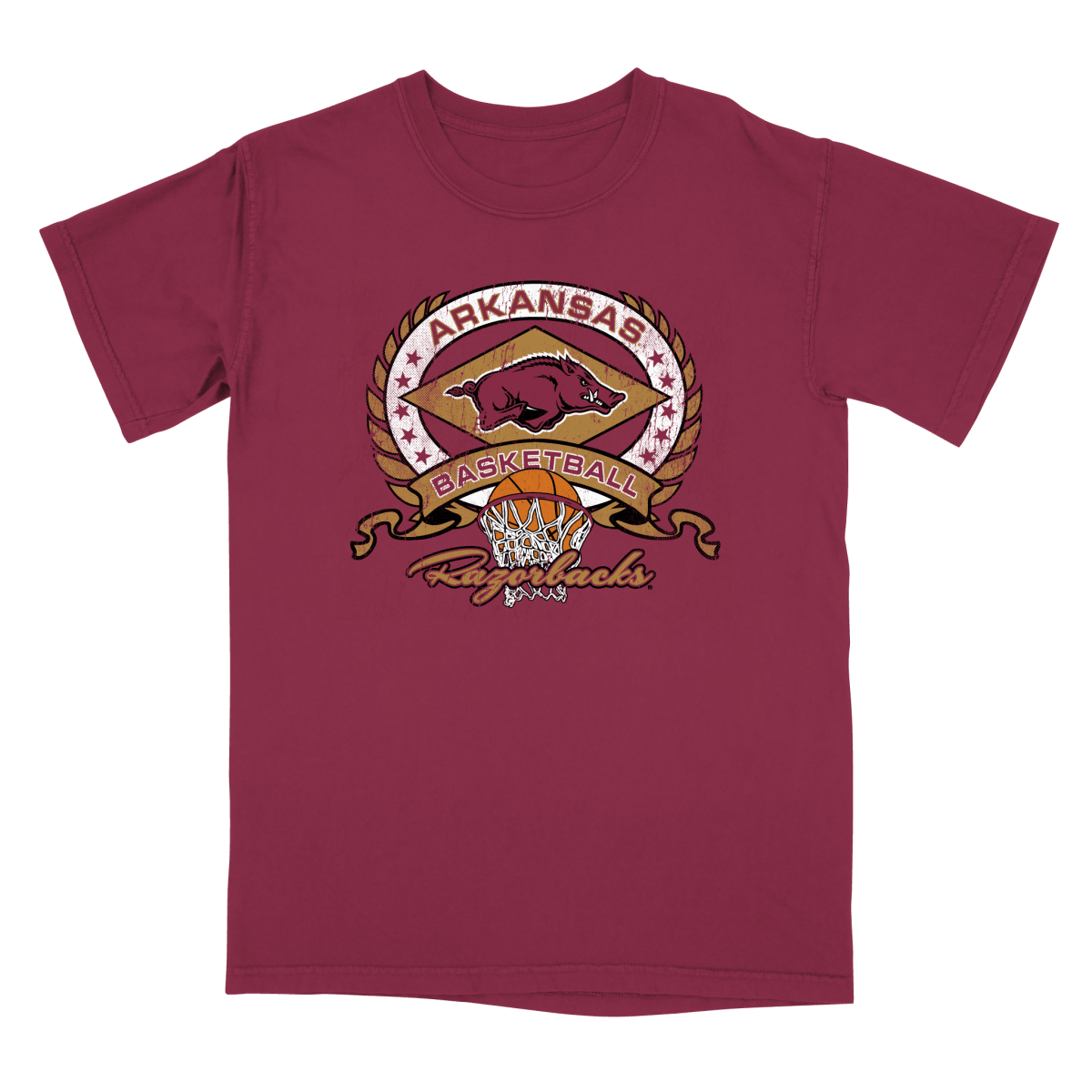 Arkansas Throwback Collegiate Basketball T-Shirt - Shop B-Unlimited