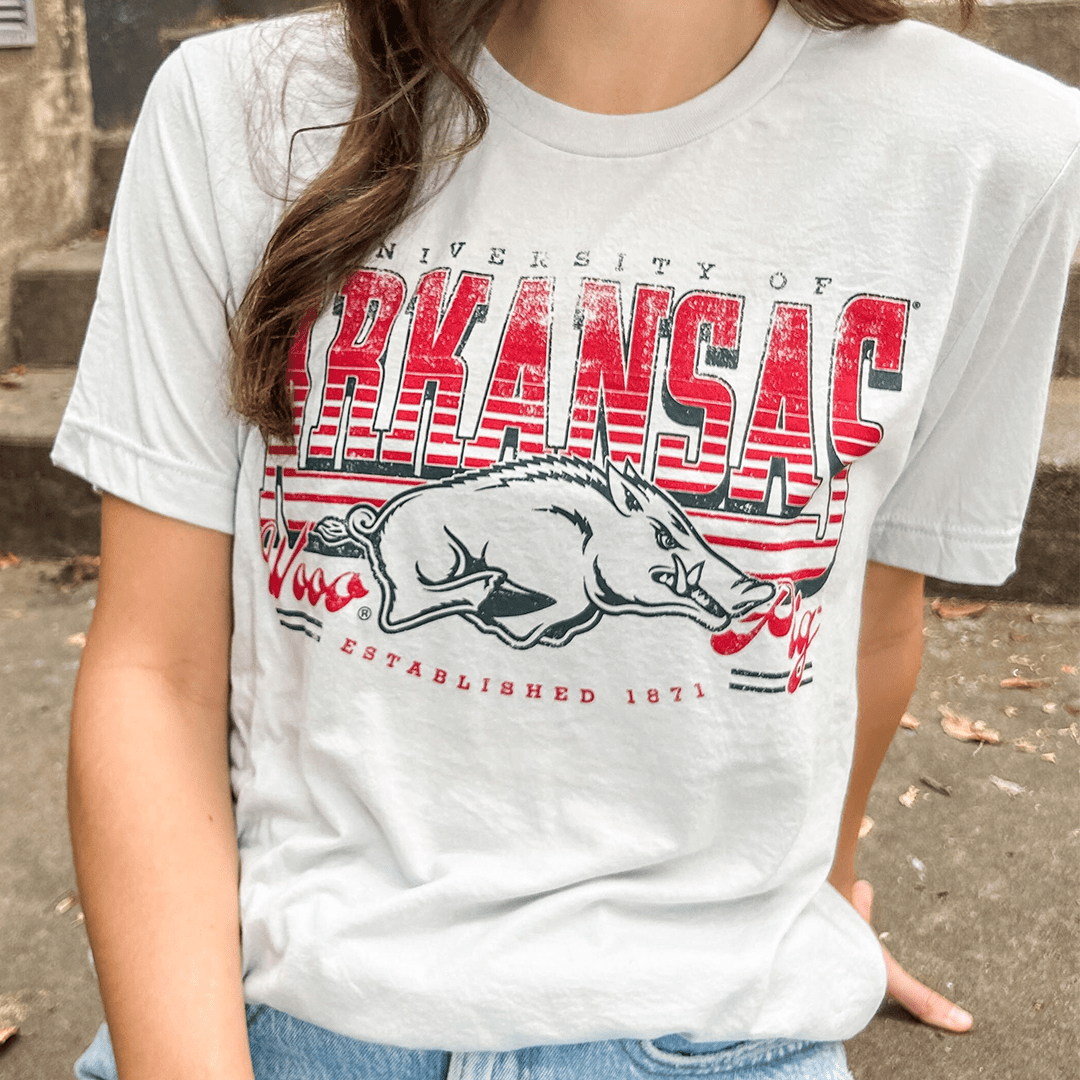 Arkansas Wavy Mascot T-Shirt - Shop B-Unlimited