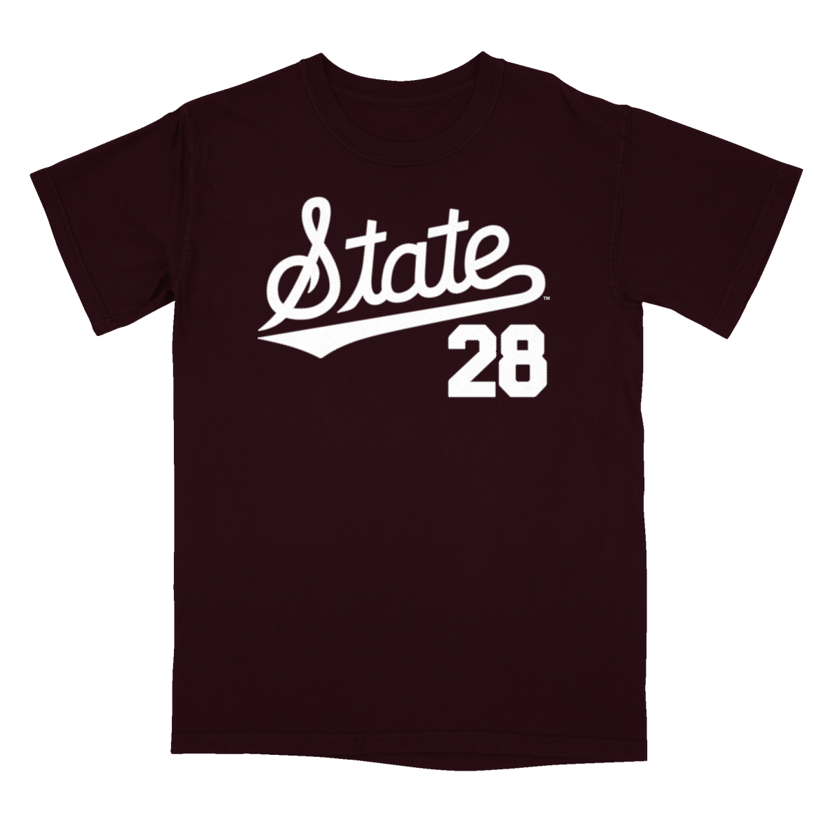 Aspen Wesley Maroon State Script Jersey T-Shirt - Shop B-Unlimited