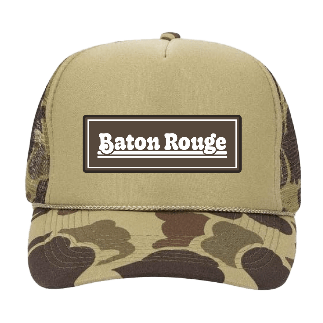 Baton Rouge City Camo Trucker Hat - Shop B - Unlimited - caps adjustable