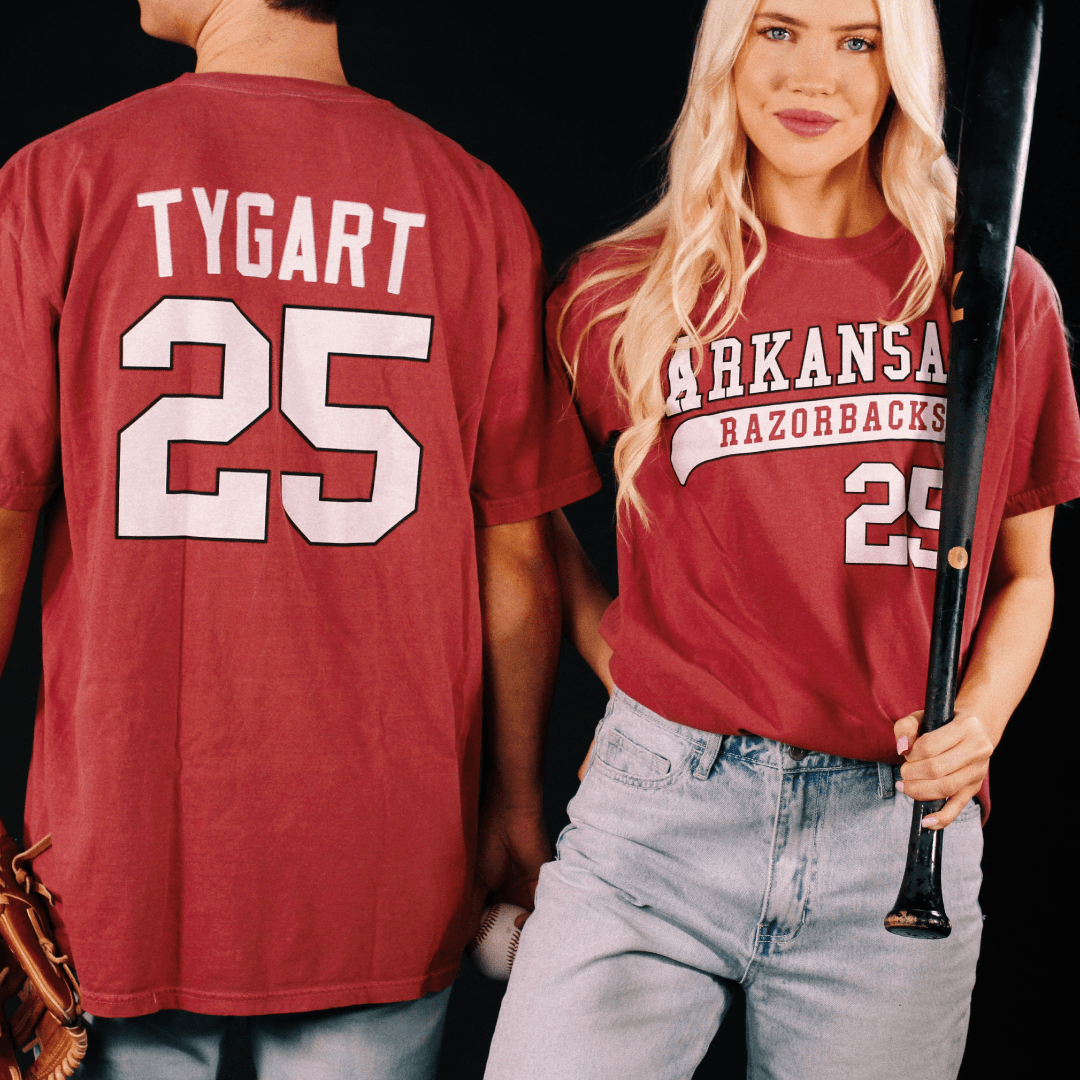 University of Arkansas Brady Tygart Throwback Jersey T Shirt