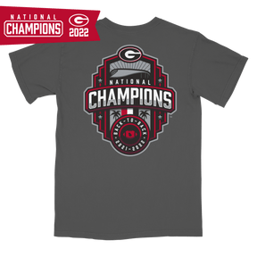 Georgia 2022 Football National Champions Logo Pocket T-Shirt - Shop B-Unlimited
