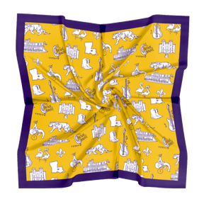 Louisiana State University College Town Toiles Campus Silk Scarves - Shop B-Unlimited
