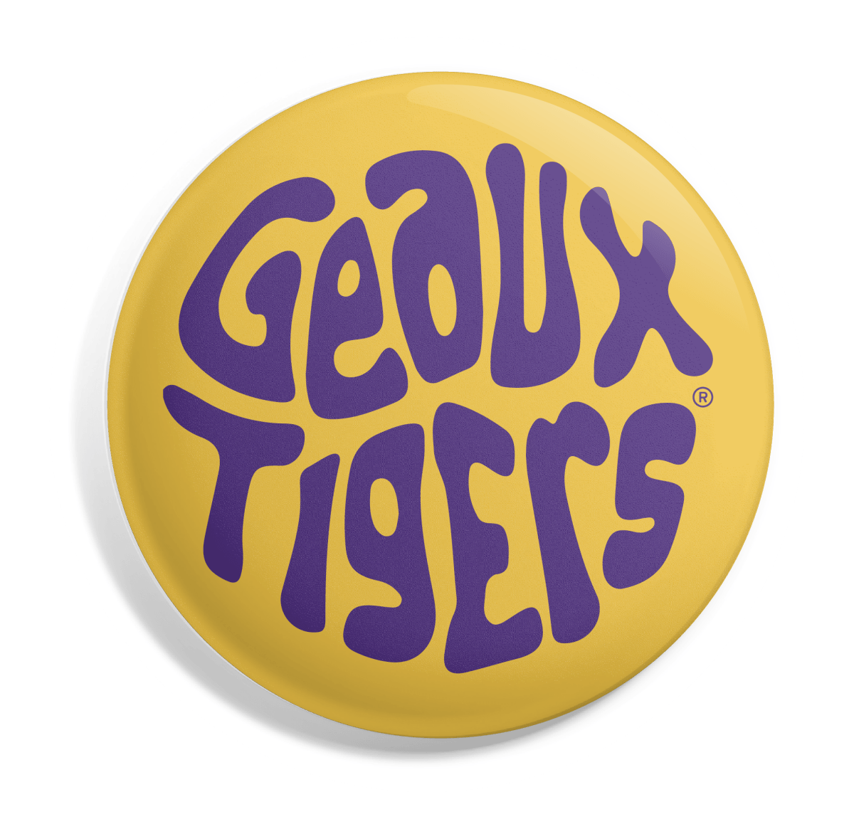 Louisiana State University Groovy Gameday Button - Shop B-Unlimited
