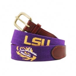 Louisiana State University Smathers and Branson Needlepoint Belt - Shop B - Unlimited - novelty apparel