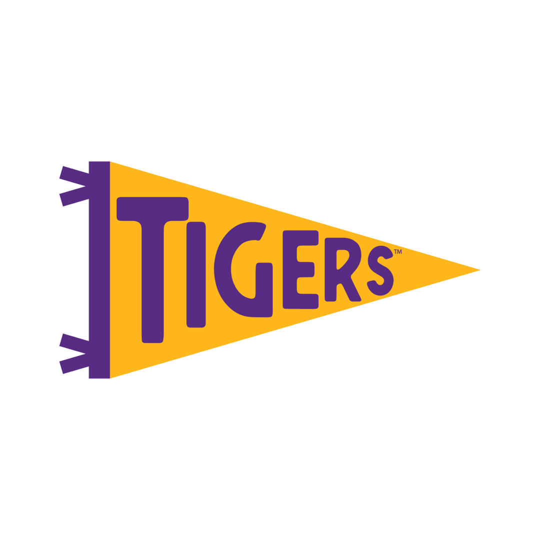 Louisiana State University Tigers Pennant Sticker - Shop B - Unlimited - novelty sticker