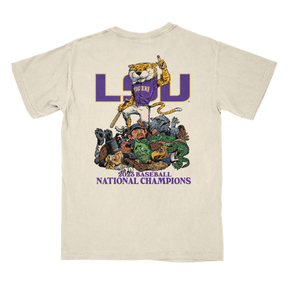 LSU 2023 National Champs Pile On T-Shirt - Shop B-Unlimited
