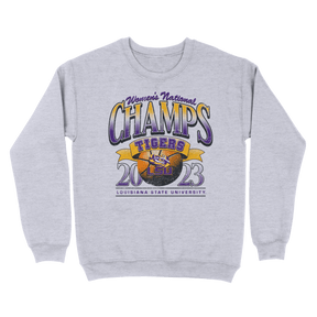 LSU 2023 Women's Basketball National Champs Vintage Sweatshirt - Shop B-Unlimited