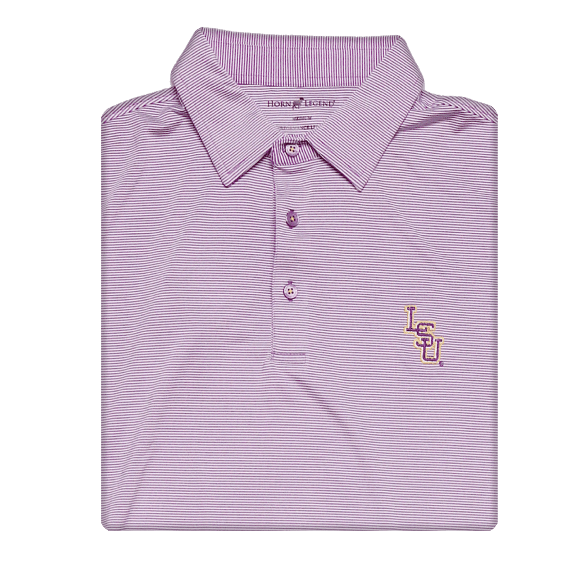 LSU Horn Legend Even Stripe Polo - Shop B-Unlimited