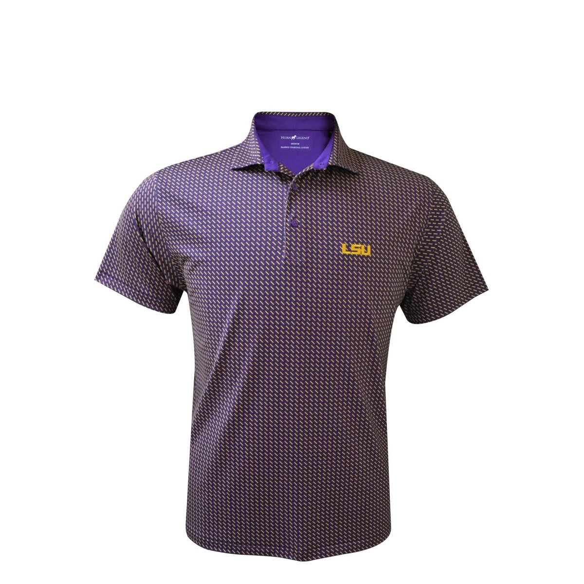 LSU Horn Legend Mardi Gras Polo - Shop B - Unlimited - men resort