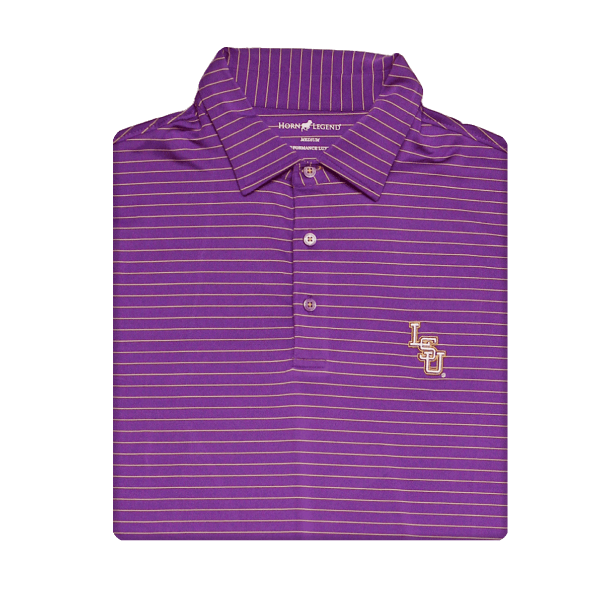 LSU Horn Legend Stripe Polo - Shop B-Unlimited