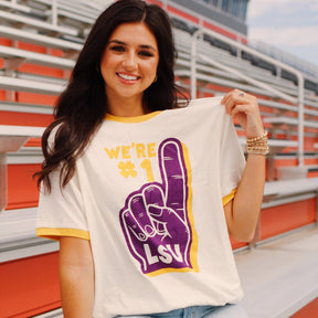 LSU Number One Ringer T-Shirt - Shop B-Unlimited