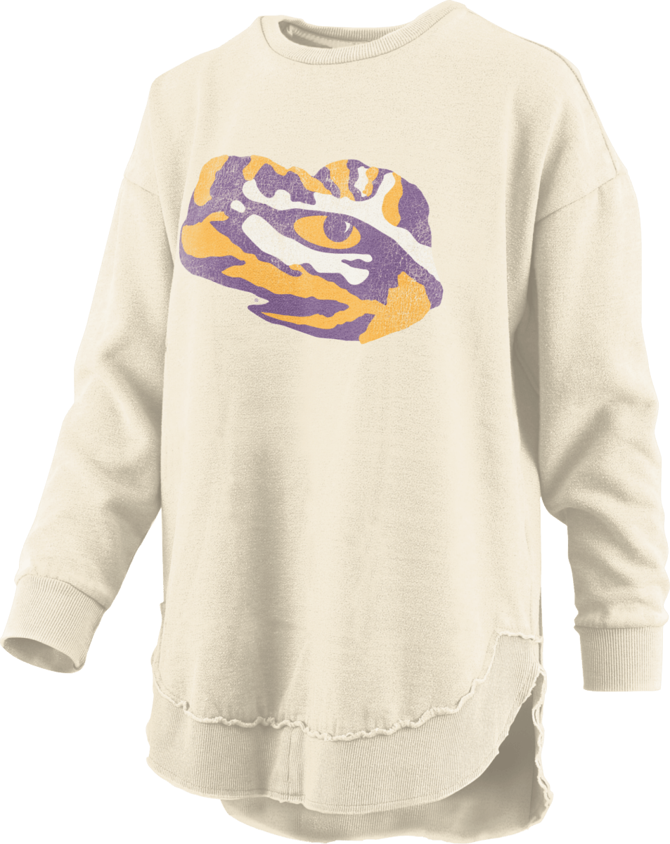LSU Pressbox Poncho Fleece Distressed Logo - Shop B - Unlimited - men fleece