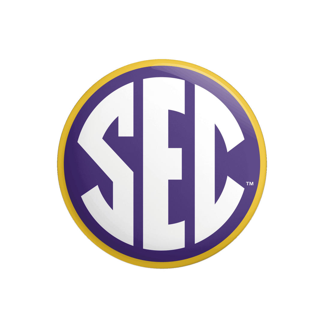 LSU SEC School Logo Button - Shop B - Unlimited - novelty pin