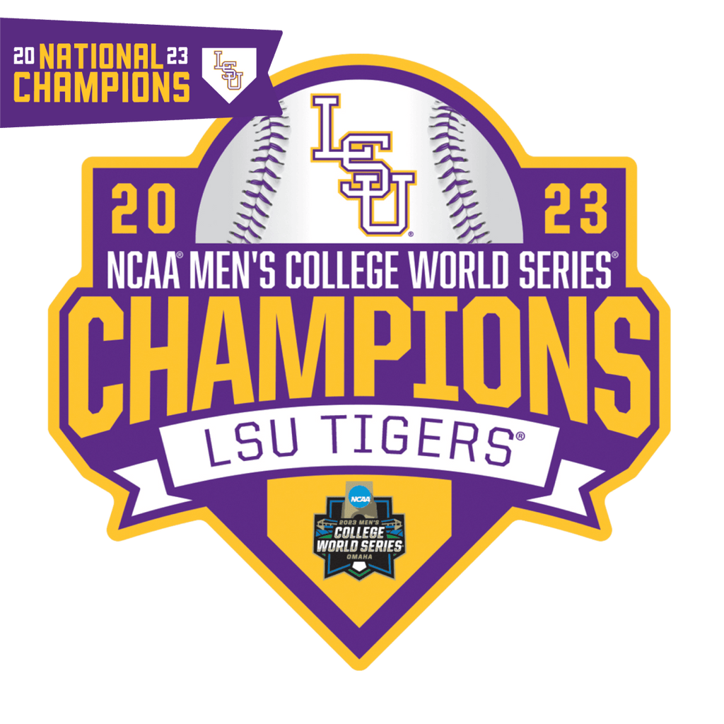 LSU Tigers Baseball National Champions LA Outline Vinyl Decal - 3