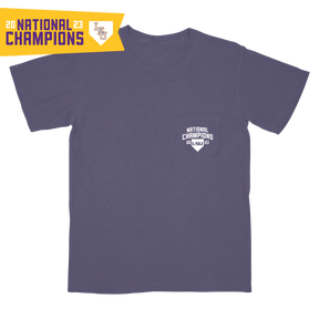 LSU Tigers 2023 Baseball National Champions Logo Pocket T-Shirt - Shop B-Unlimited