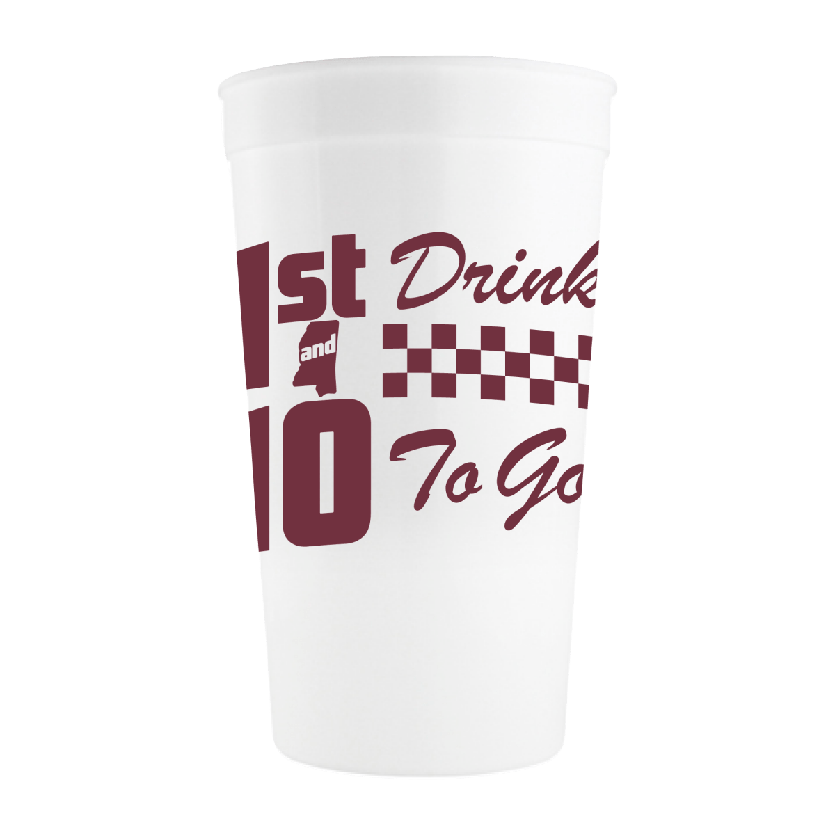 Mississippi State First and Ten Cup - Shop B - Unlimited - novelty drinkware