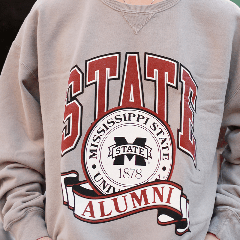 Mississippi State Throwback Alumni Crest Sweatshirt - Shop B-Unlimited
