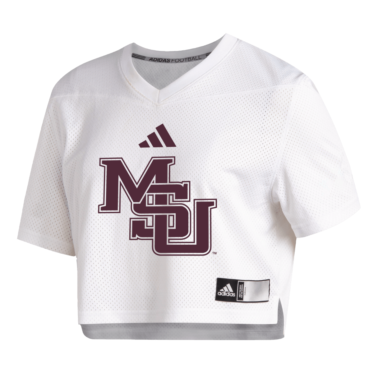 Mississippi State University Adidas Interlocking Logo Womens Crop Jersey - Shop B-Unlimited
