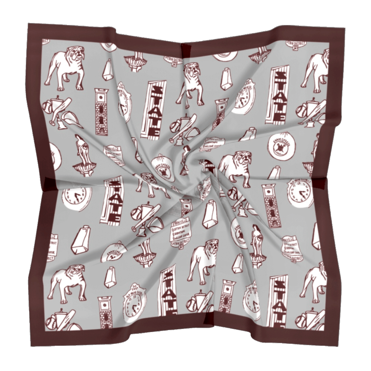Mississippi State University College Town Toiles Campus Silk Scarves - Shop B-Unlimited