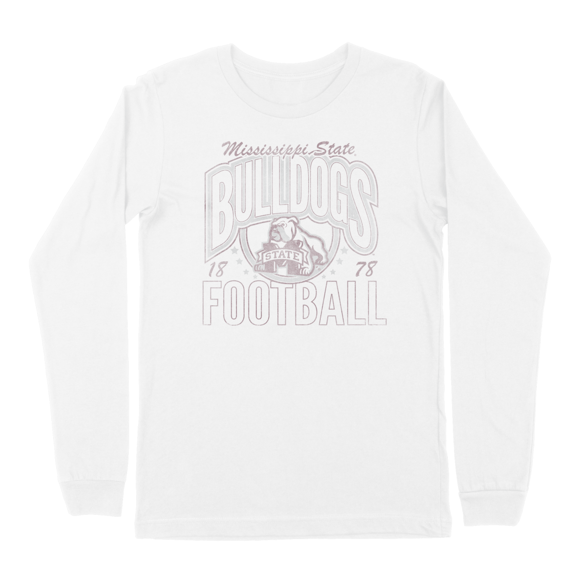 Mississippi State University Faded Football Long Sleeve - Shop B-Unlimited