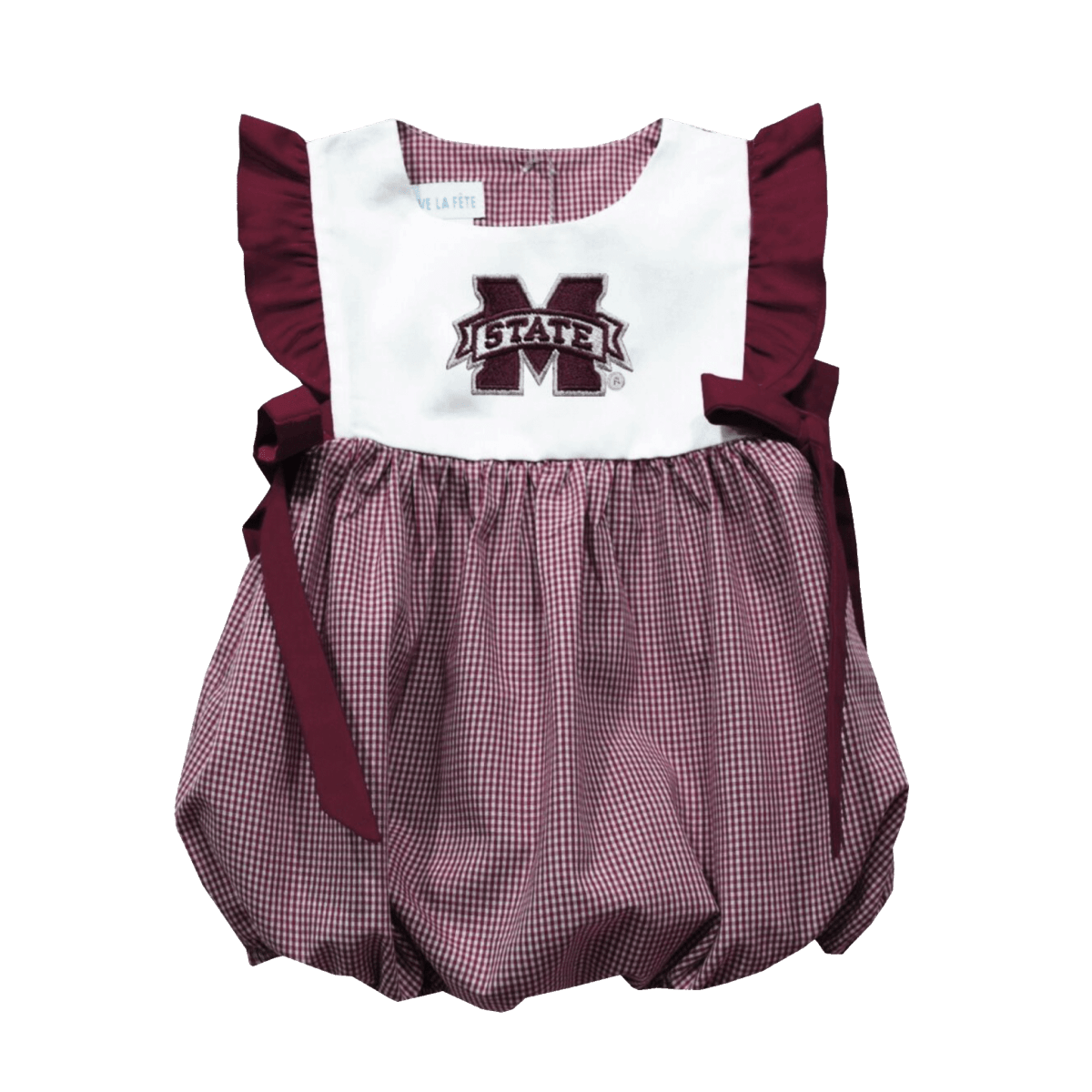Mississippi State University Gingham Girls Bubble Dress - Shop B-Unlimited