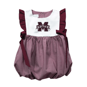 Mississippi State University Gingham Girls Bubble Dress - Shop B - Unlimited - youth infant