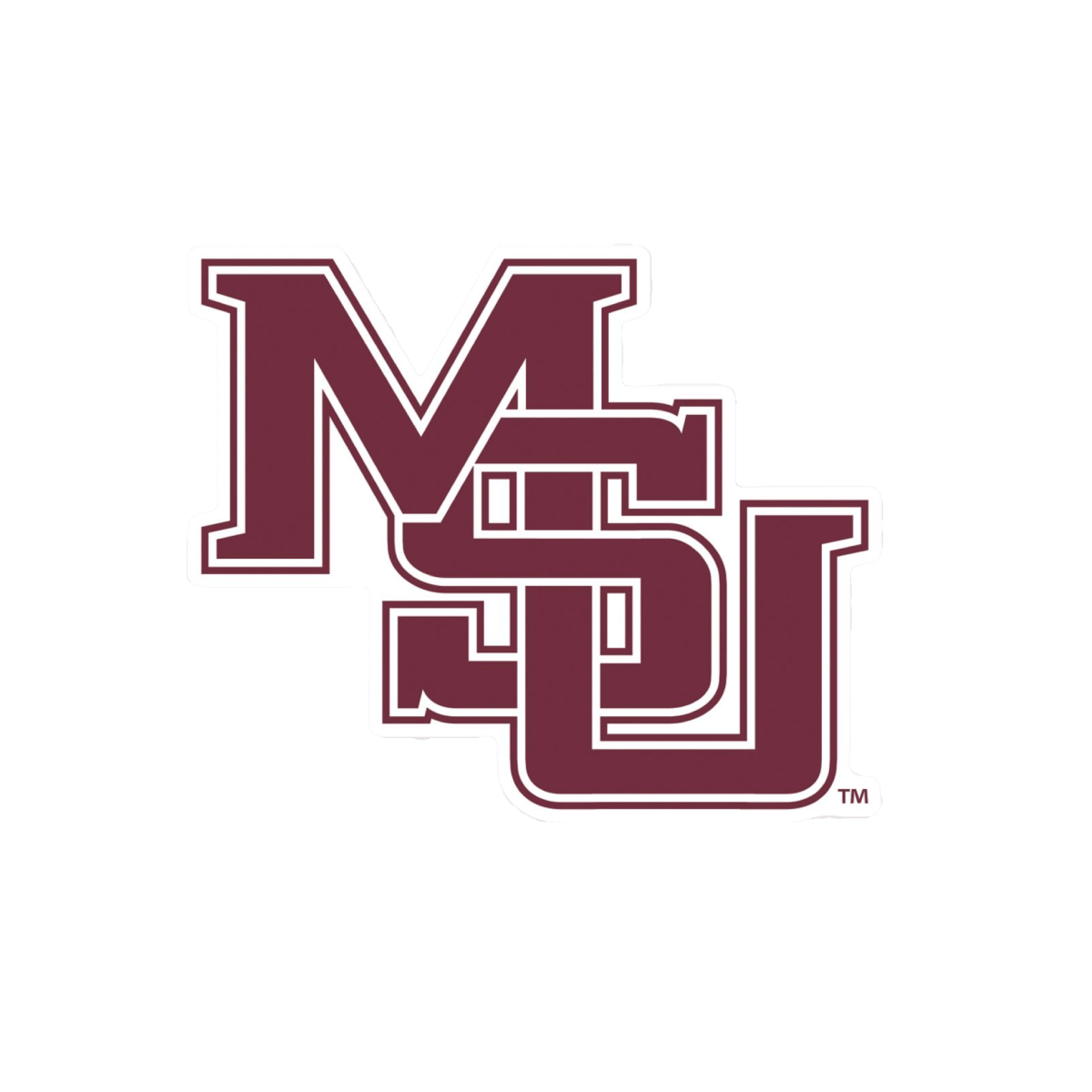Mississippi State University Interlocking Logo Fan Decal - Shop B-Unlimited
