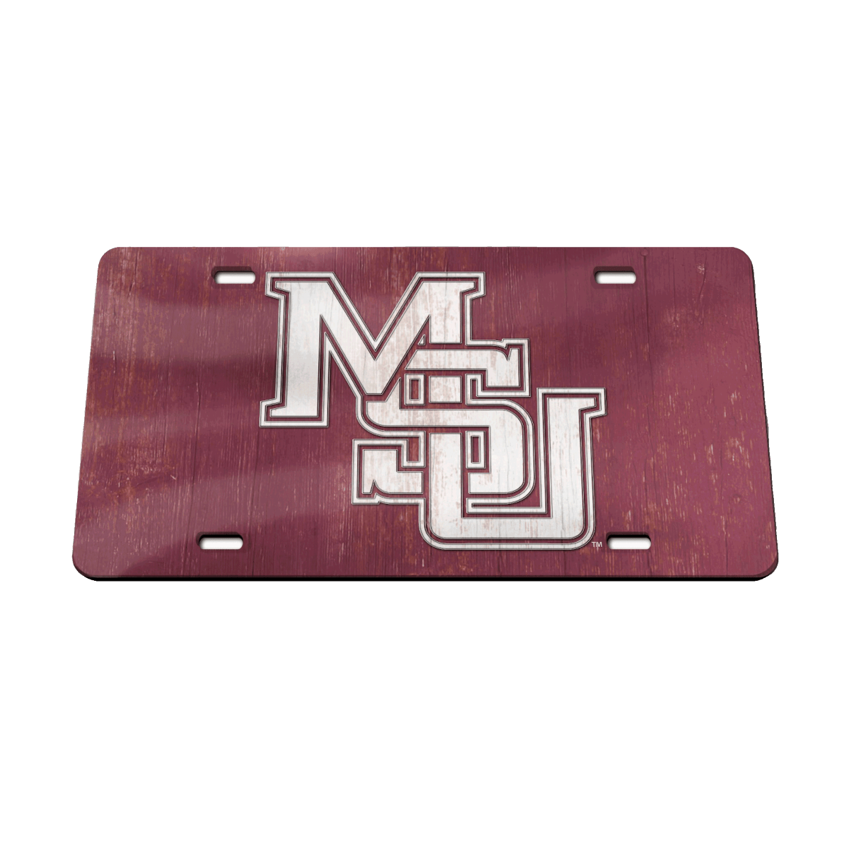Mississippi State University Interlocking Logo License Plate - Shop B-Unlimited