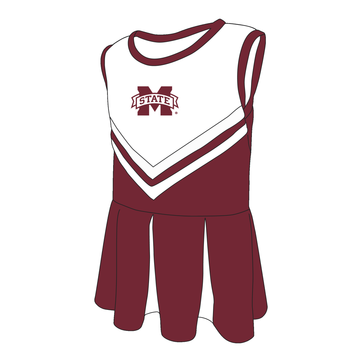 Mississippi State University Kids Pleated Cheer Dress - Shop B-Unlimited