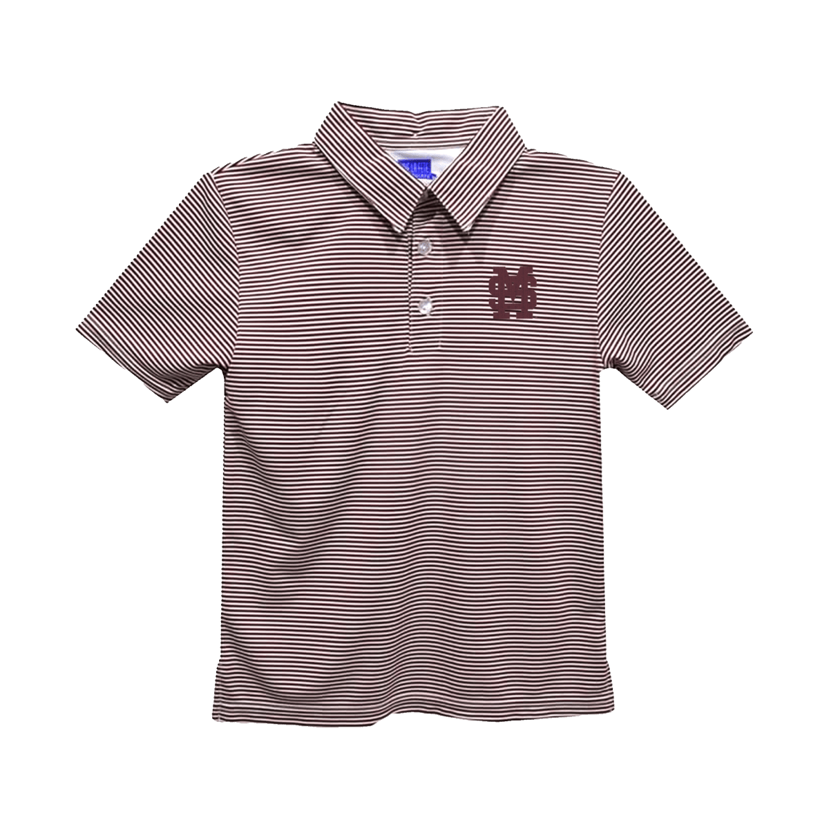 Mississippi State University Stripes Short Sleeve Polo Box Shirt - Shop B-Unlimited