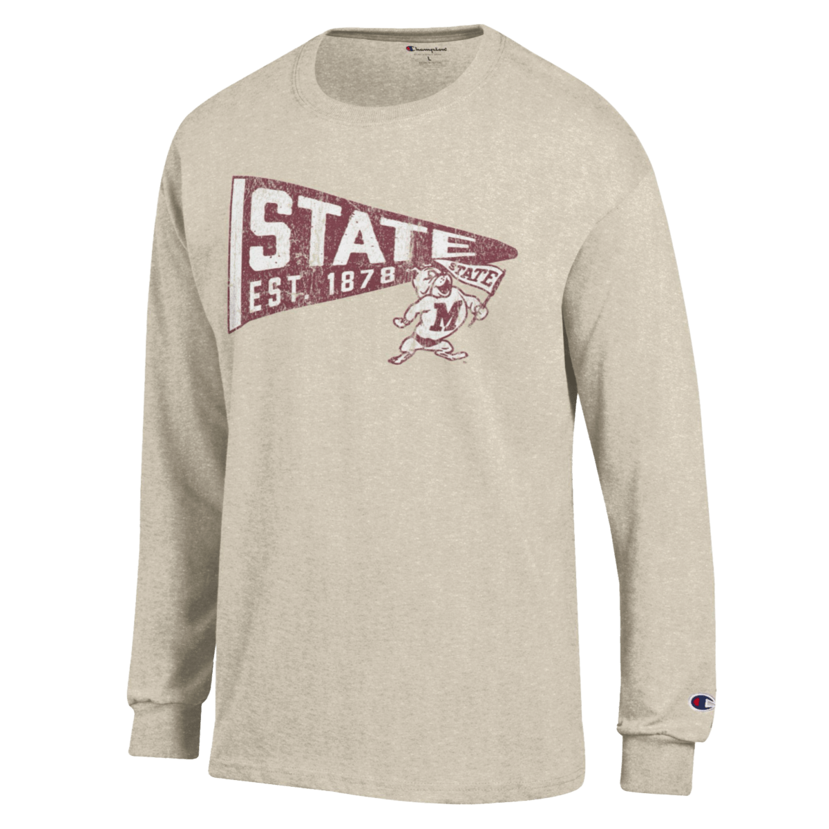 Mississippi State University Team Pennant Long Sleeve - Shop B-Unlimited