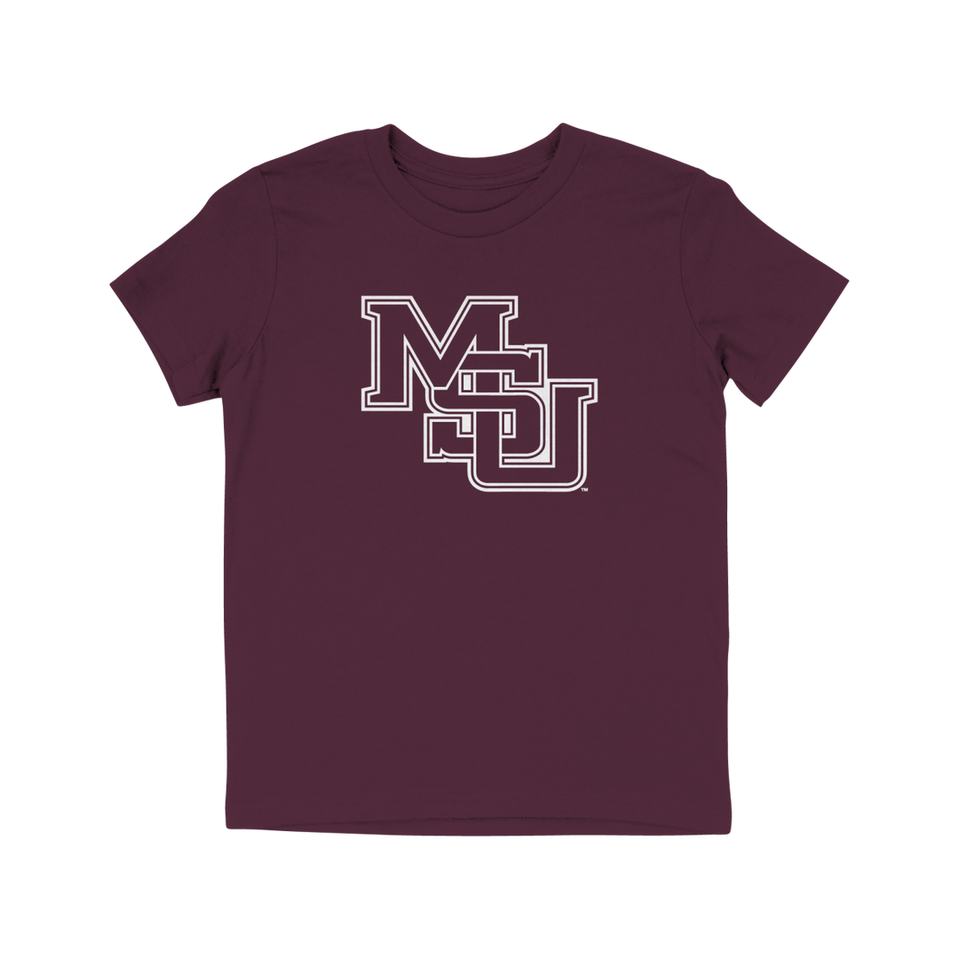 Mississippi State Vault Interlocking MSU Logo Youth T - shirt - Shop B - Unlimited - youth tee