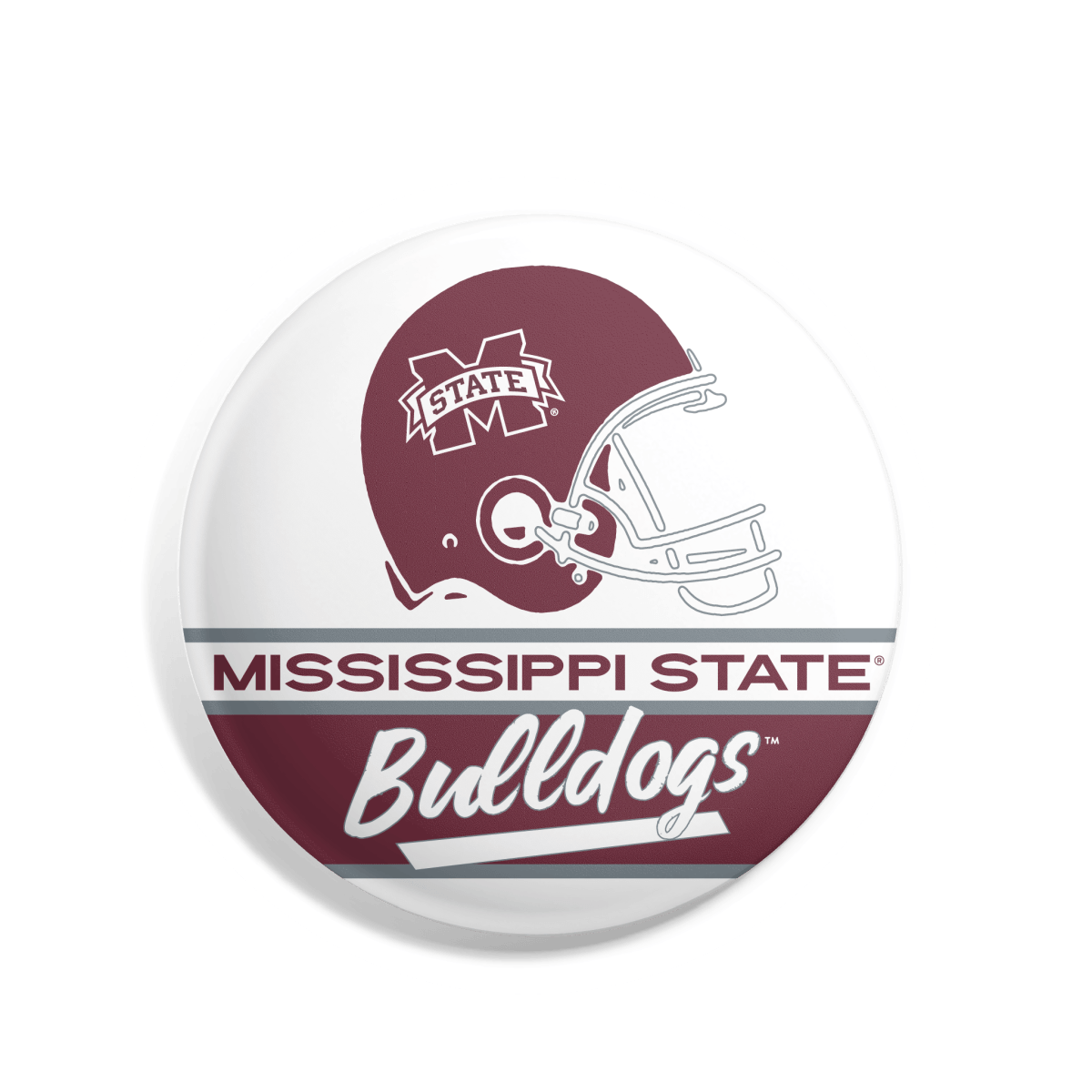 Msu Signshop Mississippi State University : MSU 80's Football Helmet Button - Shop.B ...