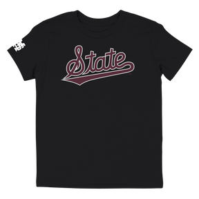 MSU Baseball State Script Youth T-Shirt - Shop B-Unlimited